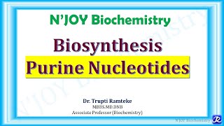 1 Purine Nucleotides De novo synthesis  Nucleotide Metabolism  Biochemistry  NJOYBiochemistry [upl. by Lissy]