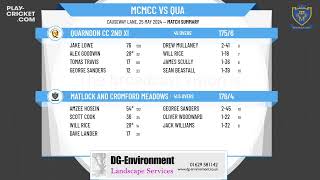 Matlock and Cromford Meadows CC 1st XI v Quarndon CC 2nd XI [upl. by Leumhs]