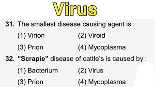 microbiology mcq questions answers  viruses mcq  virology [upl. by Ynafets]