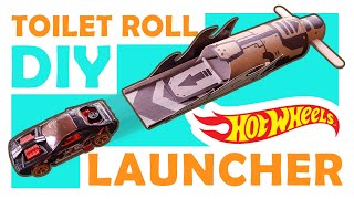 How to Make a DIY Hot Wheels Launcher of Toilet Roll Step by Step [upl. by Blanca]