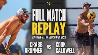 TrCrabbBrunner vs CaldwellCook  2024 AVP Manhattan Beach Open Quarterfinals [upl. by Eirhtug]