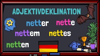 📚 Adjektivdeklination  Grammatik üben  Deutsch Lernen  Learn German [upl. by Nuhsed859]