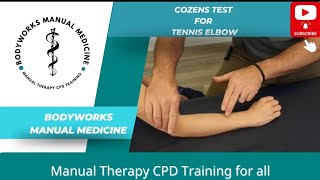 Cozens Test  Tennis Elbow Test osteopathy chiropractor elbowpain [upl. by Samuele35]