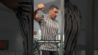 perfect way to do cable side lateral raises ytshorts shoulderworkout fitness gym [upl. by Rakabuba]