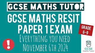 Everything You Need for GCSE Maths Resit Paper 1  6th November 2024  Higher  Edexcel AQA [upl. by Anomer564]