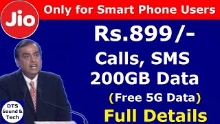 Jio Latest Plan  Jio 899 Plan Details  Jio 899 Recharge Plan  Jio 899 Pack  5G Data Free [upl. by Vasya]