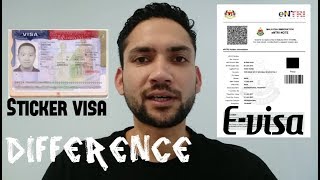 Difference between Evisa and Sticker visa  Travel history  Tourist Terminal [upl. by Eem]