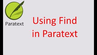 Using Find in Paratext [upl. by Rheingold]