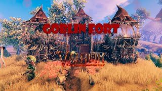 Fuling goblin fort  Valheim build Крепость гоблинов в игре Вальхейм [upl. by Eloci]