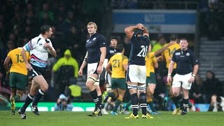 Very Difficult Moment Ref Joubert on Australia v Scotland  RWC 2015 [upl. by Retsof]