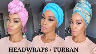 🔥 6 Quick amp EASY Headwrap Turban Styles  Tutorials Tupo1 [upl. by Ahael568]