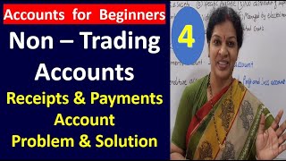 4 Non Trading Accounts  Receipts and Payments Account  Problem No  1 from Financial Accounting [upl. by Scotty]