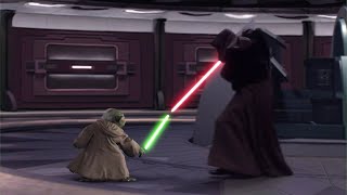 Yoda vs Darth Sidious  Full Fight Scene  Star Wars Revenge of the Sith [upl. by Hayn]