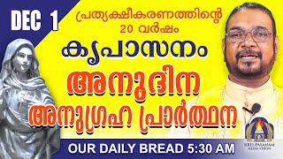 ഡിസംബർ 01  കൃപാസനം അനുദിന അനുഗ്രഹ പ്രാർത്ഥന  Our Daily Bread പ്രത്യക്ഷീകരണത്തിന്റെ ഇരുപതാം വർഷം [upl. by Alaster]