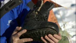 Hillary Everest Climb Footwear  Race for Everest  BBC [upl. by Chase]