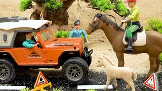 Funny Stories about Animals and Rescue Police Car  BIBO TOYS [upl. by Renaldo867]