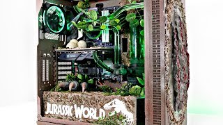 EPIC JURASSIC WORLD GAMING PC  Water Cooled Time Lapse Build [upl. by Issie343]