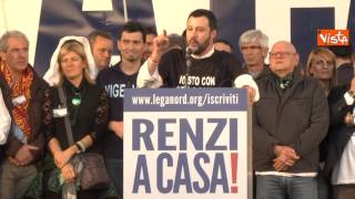 SALVINI A ROMA VERGOGNA IMU SUI TERRENI AGRICOLI  LA MANIFESTAZIONE A PIAZZA DEL POPOLO [upl. by Kingsly]