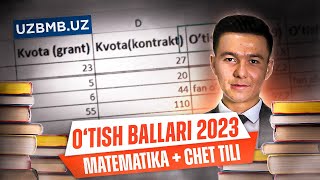 Iqtisodiyot yonalishlari uchun otish ballari  uzbmbuz 2023 [upl. by Deraj]