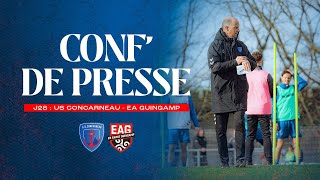 Conférence de presse J28  US Concarneau – EA Guingamp [upl. by Younger33]