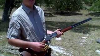 Shooting A Uberti Centennial 1876 Winchester 4560 [upl. by Ahselyt452]