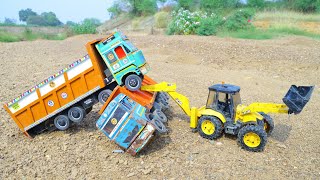 Tata 4825 Bs6 Tipper Tata Prima Dumper Accident Highway Pulling Out Jcb Backhoe  Tata Hyva  CS Toy [upl. by Eiffub827]