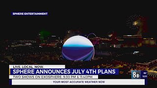 Las Vegas Sphere announces ‘dazzling’ Fourth of July show with new features [upl. by Eagle114]