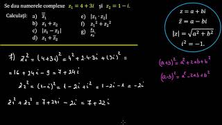 Operații cu numere complexe forma algebrică  LectiiVirtualero [upl. by Romalda]