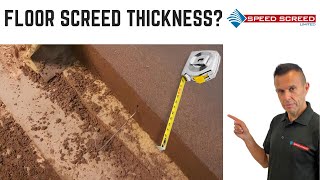 Floor Screed Thickness What depth of screed do you need Maximum and minimum screed depths [upl. by Lahcsap]