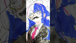 Drawing Ai Hoshino drawinganime shorts oshinoko stainedart [upl. by Yentruok251]