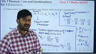 Ex 73 Solutions Part 1 Ch 7 Permutations amp Combinations Class 11 Maths NCERT [upl. by Yllop]