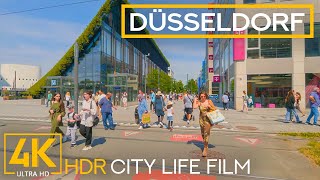 Relaxing City Life of Düsseldorf Germany in 4K HDR  Visiting Most Vibrant European Cities [upl. by Hegarty]