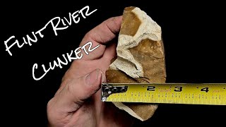 Bifacing a Flint River Clunker Episode 9 Beginner Flintknapping [upl. by Enidlarej]