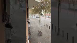 Lluvias torrenciales en Vilanova i la Geltrú Barcelona [upl. by Nnylsoj]