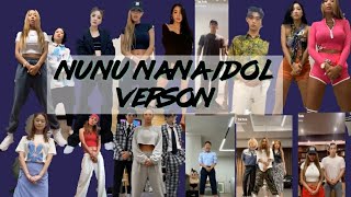 NUNU NANA Idol Tik Tok Version Jessi x Lee Hyo ri Yoo Jae Suk Rain Jay Park PSY Sook SoYou [upl. by Honeyman]