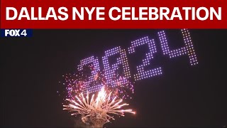 Dallas New Years Eve Fireworks and Drone Show 2024  FOX 4 [upl. by Nerte]