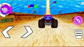 monster truck impossible mega ramp  racing game  android gameplay [upl. by Atikram]