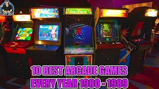 Top 10 Arcades Games Every Year From 19801989 100 Games [upl. by Attelrahs]