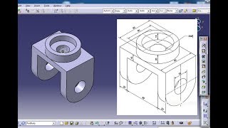 CATIA V5  Basic Part Design tutorial Exercise 1 beginners  cadtech mahi [upl. by Asirac603]