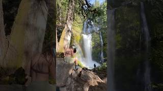 Happy National hiking day outdoors youtubeshorts waterfall shortsvideo travel [upl. by Ahsitel]