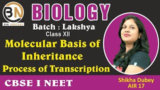 MOLECULAR BASIS OF INHERITANCEPROCESS OF TRANSCRIPTION CLASS XII BIOLOGY NEET 2025 LAKSHYA [upl. by Dionisio]