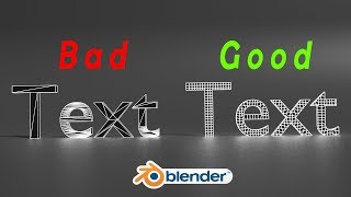 Blender  Quick Text Topology Fix [upl. by Mcdougall]