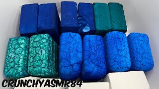 Ocean Blue Dyed amp Pasted Blocks  Oddly Satisfying  ASMR  Sleep Aid [upl. by Kcirdderf852]