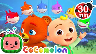 Baby Shark Colors Song  More CoComelon JJs Animal Time Kids Songs  Animal Songs for Kids [upl. by Aivataj]