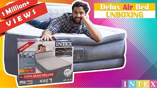 Inflatable Intex Deluxe Air Bed Unboxing amp Testing [upl. by Hamid773]