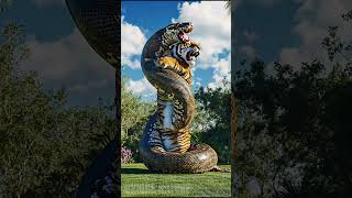 The giant python is attacking the big tiger animal [upl. by Jelle]