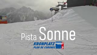 Pista Sonne carving e sole a San Vigilio di Marebbe kronplatz dolomitisuperski plandecorones [upl. by Garwood]