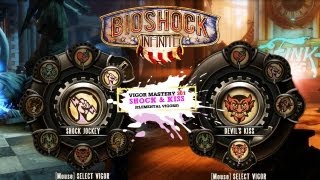 BioShock Infinite Vigor Tips amp Strategy 301 Shock Jockey amp Devils Kiss Elemental Vigors [upl. by Adnal]