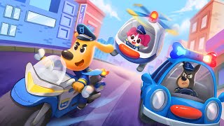 Police Chase Runaway Thieves  Police Cartoon  Kids Cartoon  Sheriff Labrador [upl. by Esikram165]