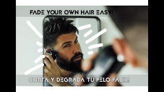 Como cortarte tu propio pelo laterales facil  How to fade your own hair easy [upl. by Odraner]